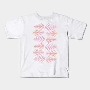 Watercolor pine trees - pink and orange Kids T-Shirt